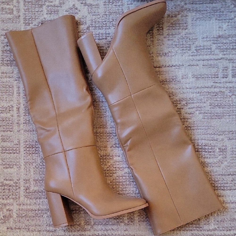 Elegant Tan Knee-High Boots